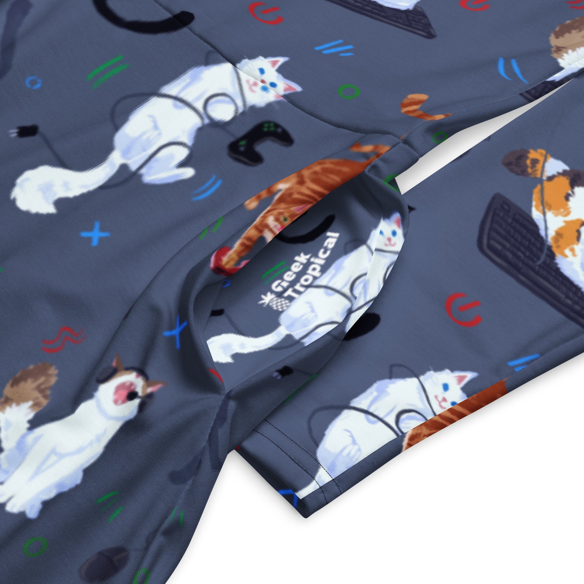 Video Game Cats Light Long Sleeve Midi Dress 7