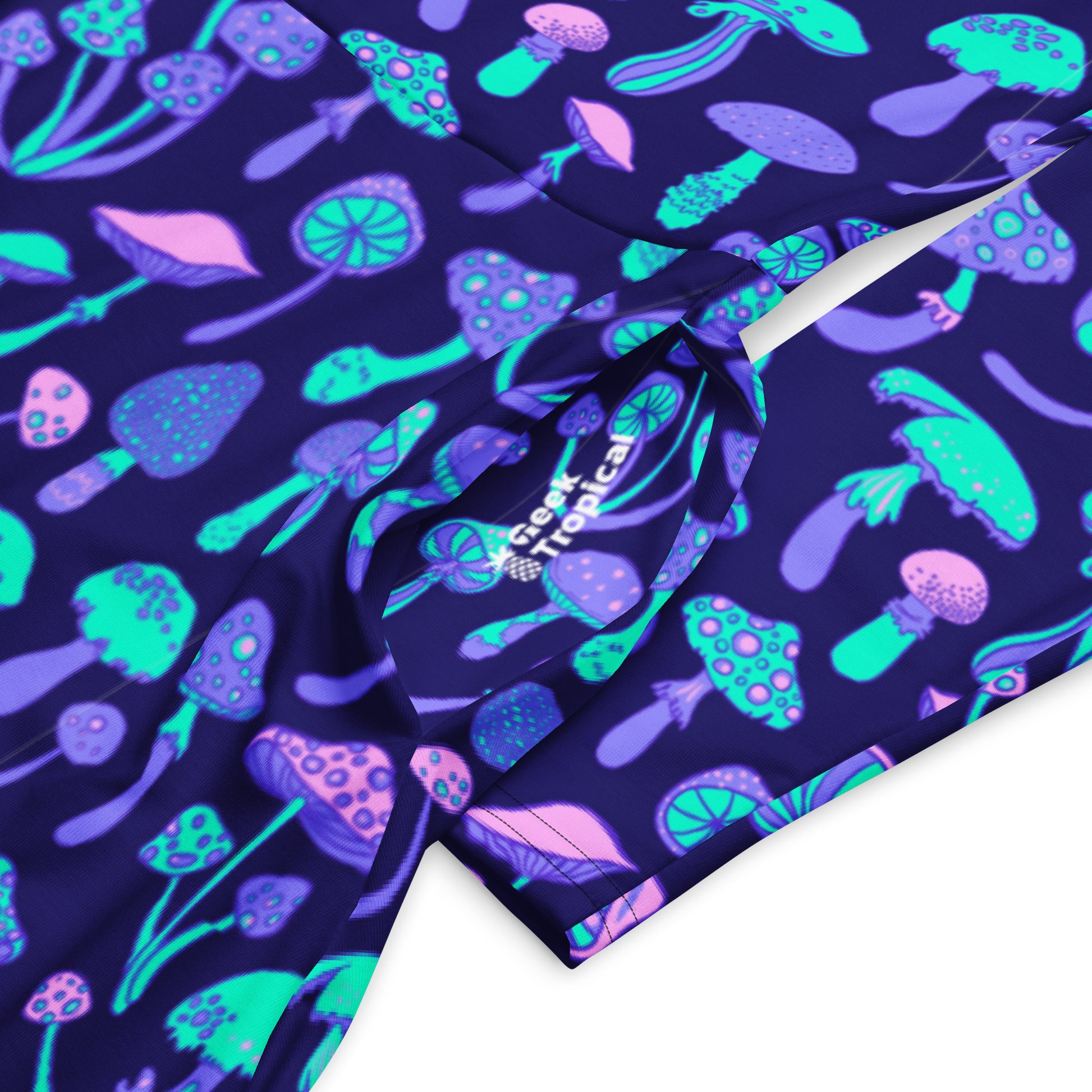 Psychedelic Mushrooms Long Sleeve Midi Dress 7
