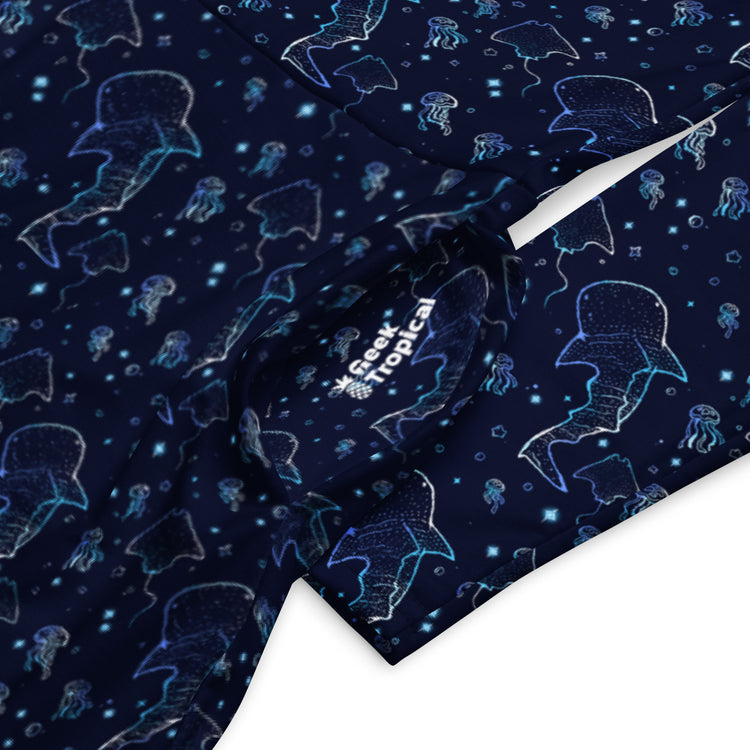 Nerdy Ocean Giants Long Sleeve Midi Dress