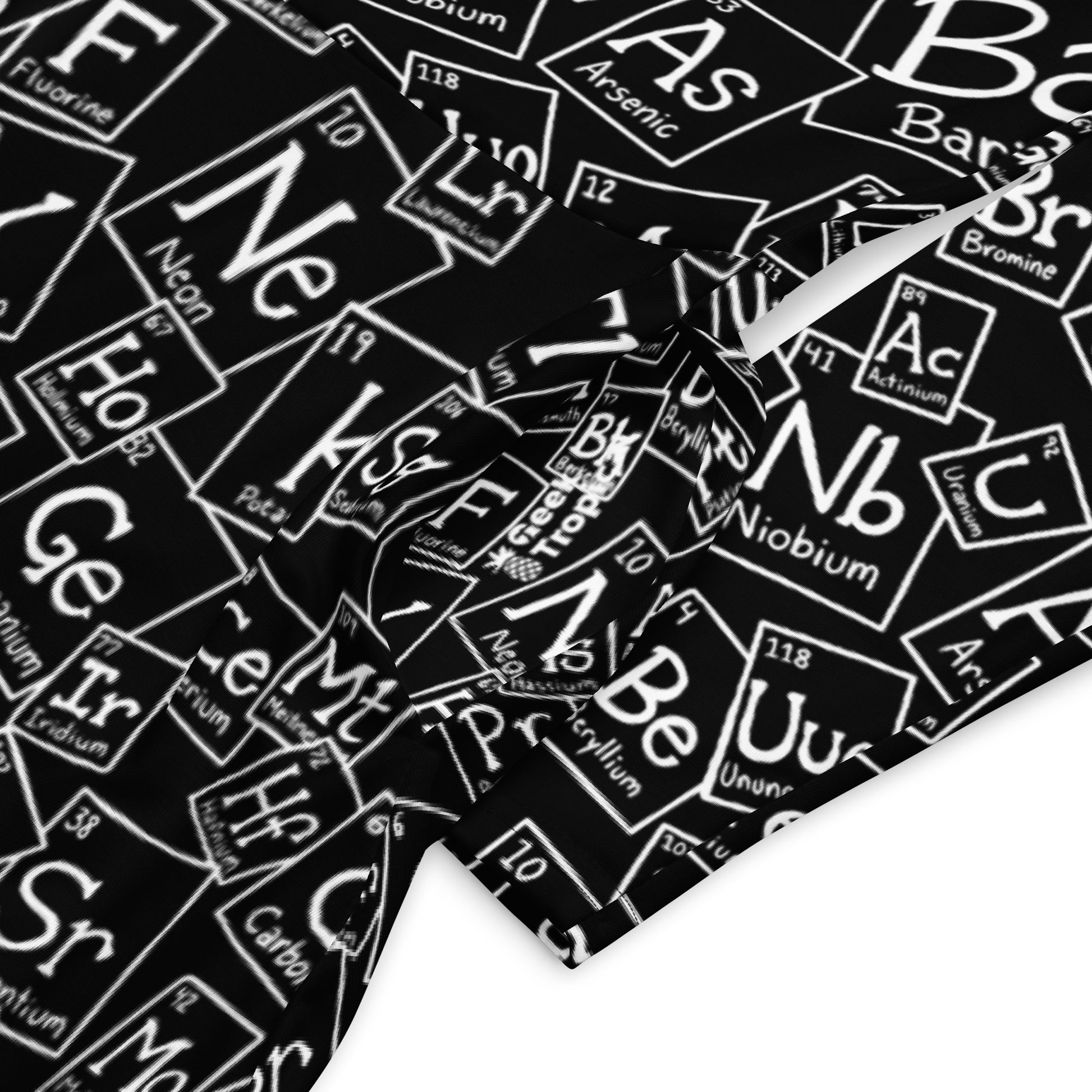 Periodic Table BW Long Sleeve Midi Dress 7