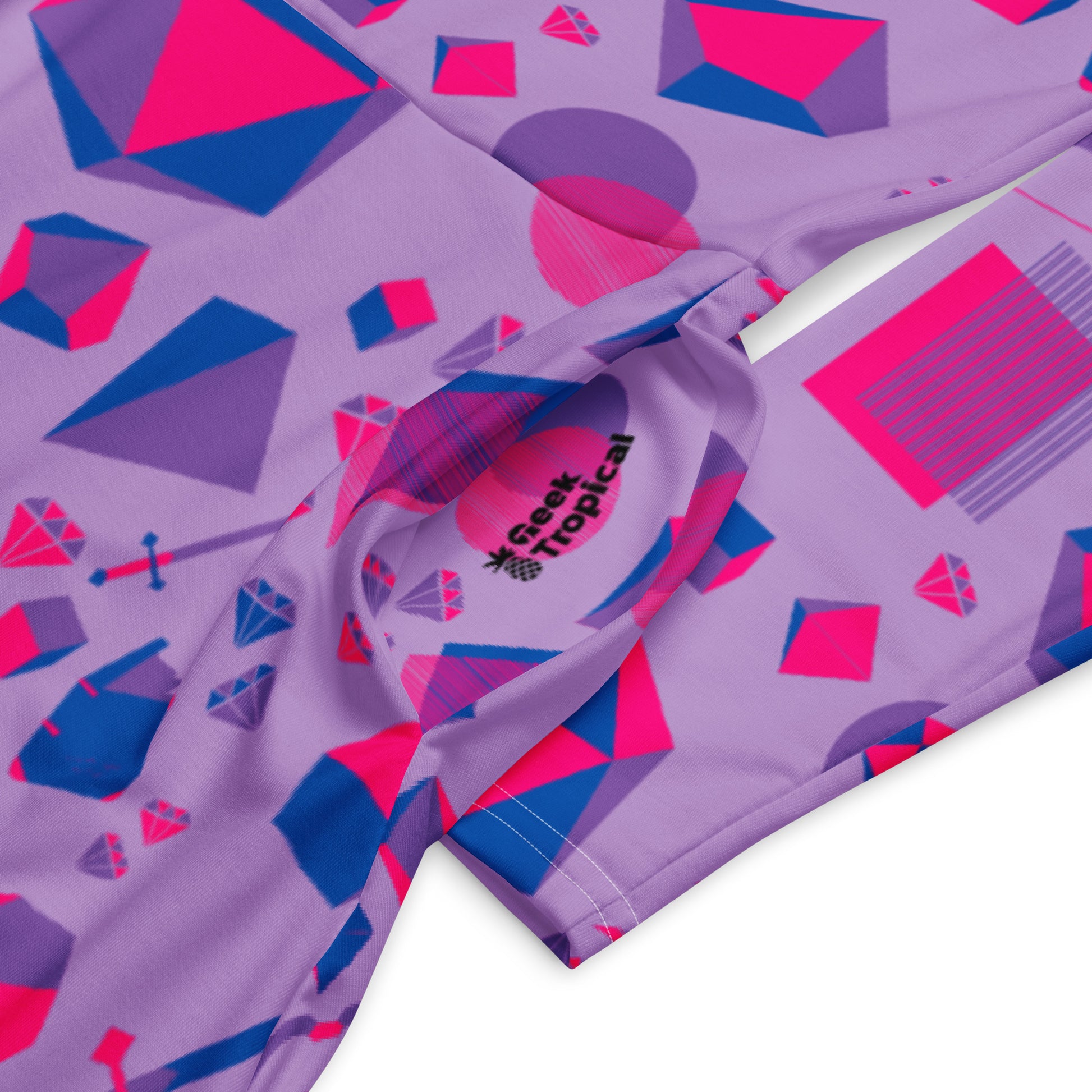 Pink Blue and Bisexual Colors Tabletop RPG Items Dnd Long Sleeve Midi Dress 7