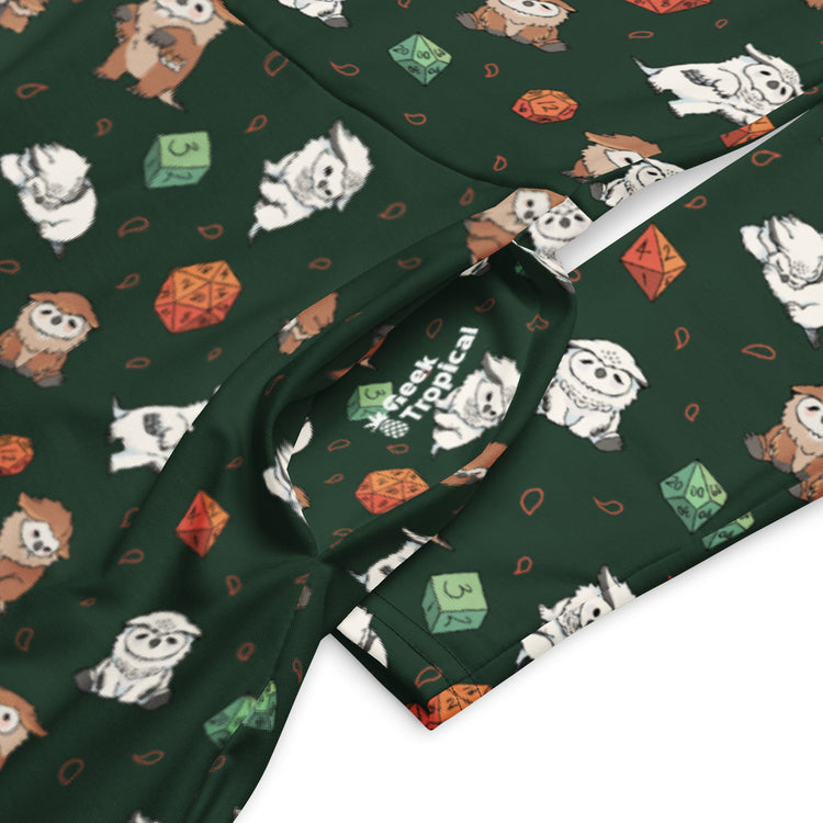 Nerdy Dnd Owlbears Long Sleeve Midi Dress