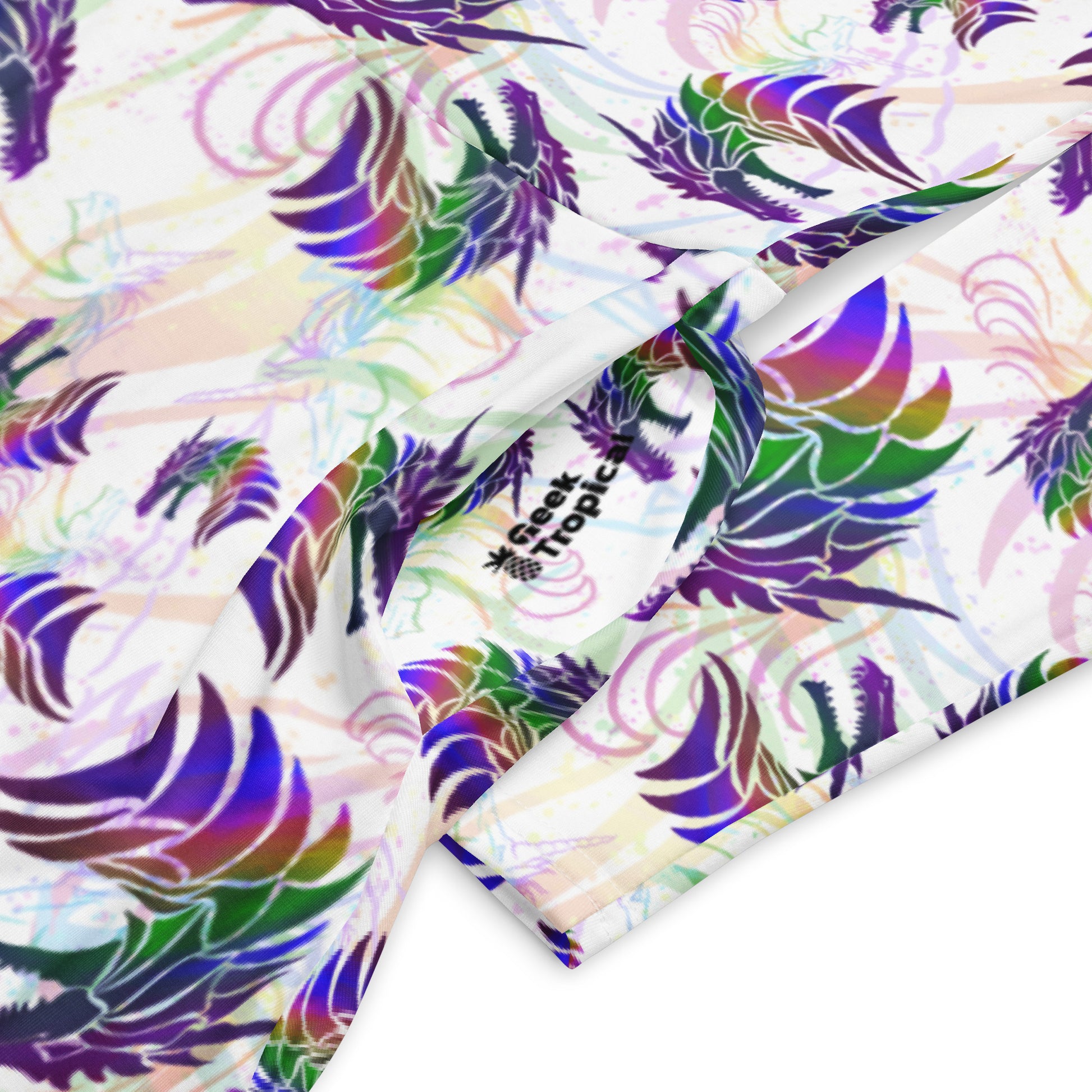 Rainbow Dragons and Unicorns Long Sleeve Midi Dress 7