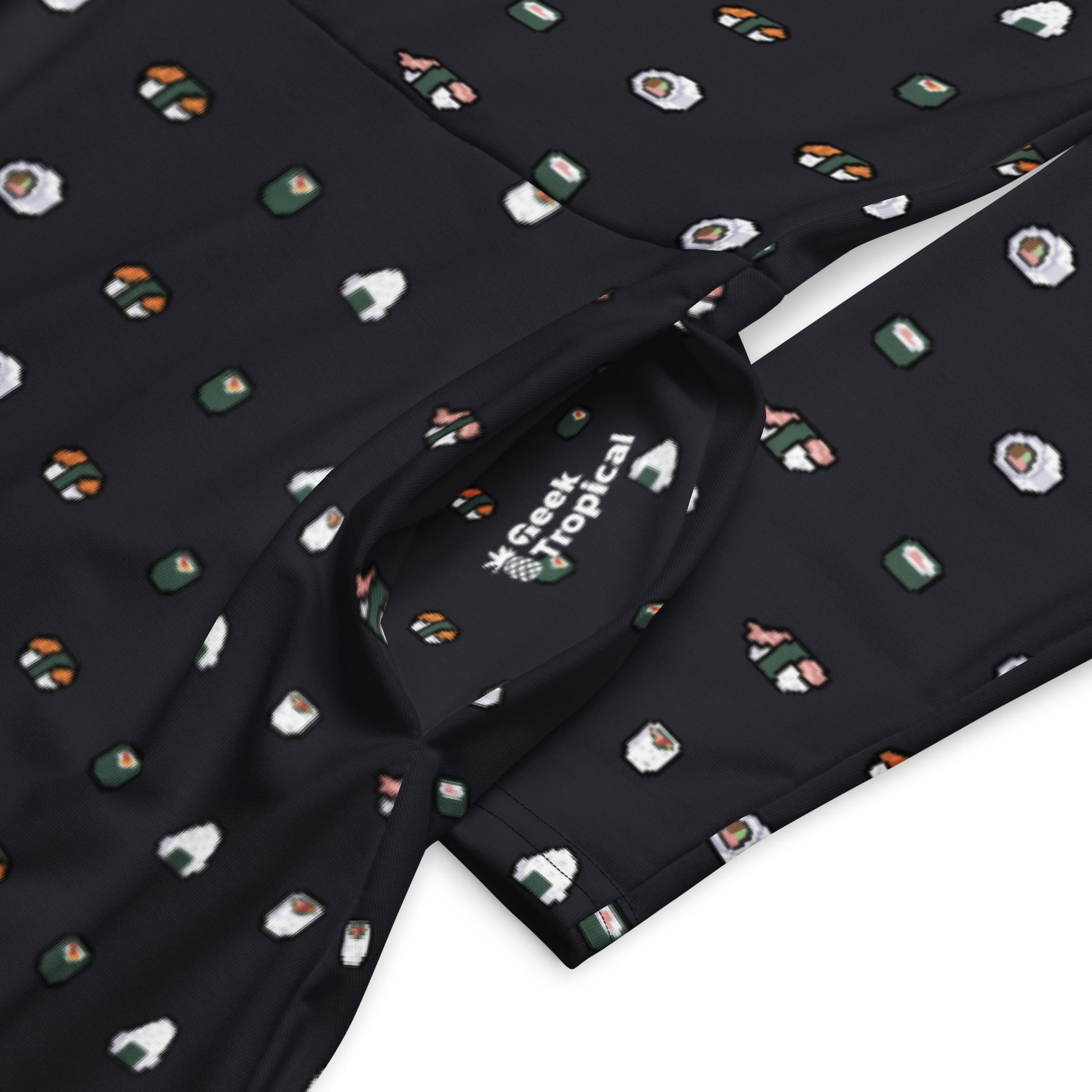 Anime Sushi Rolls Dark Long Sleeve Midi Dress 7