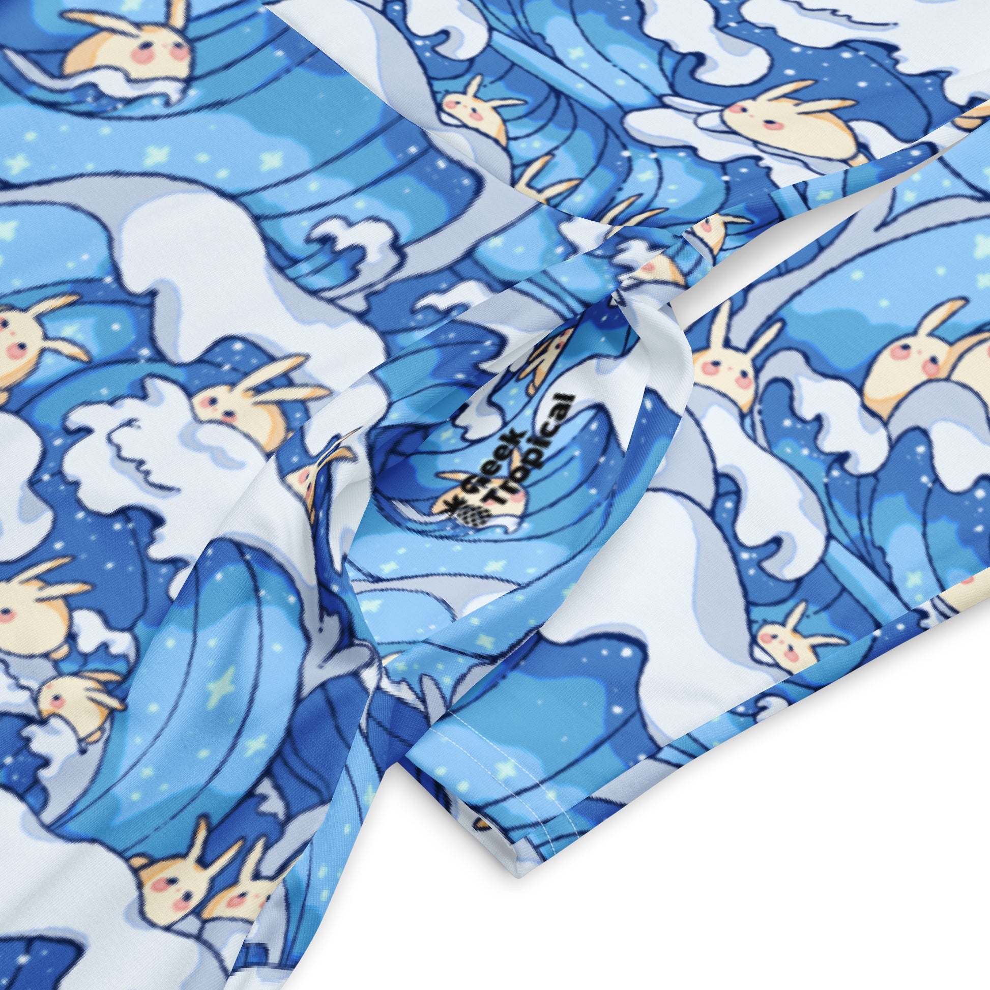 Surfer Bunnies Anime Long Sleeve Midi Dress 7