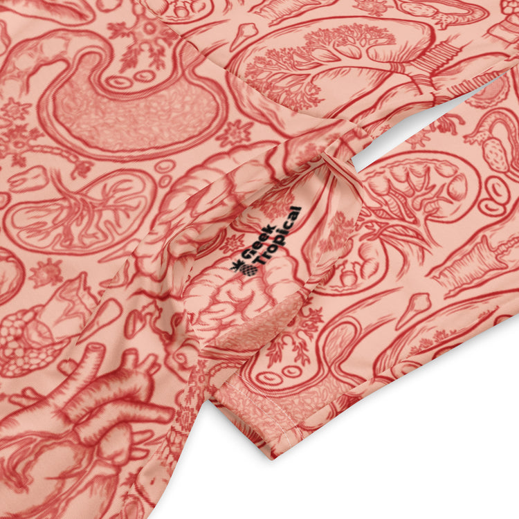 Nerdy Human Anatomy Light Long Sleeve Midi Dress