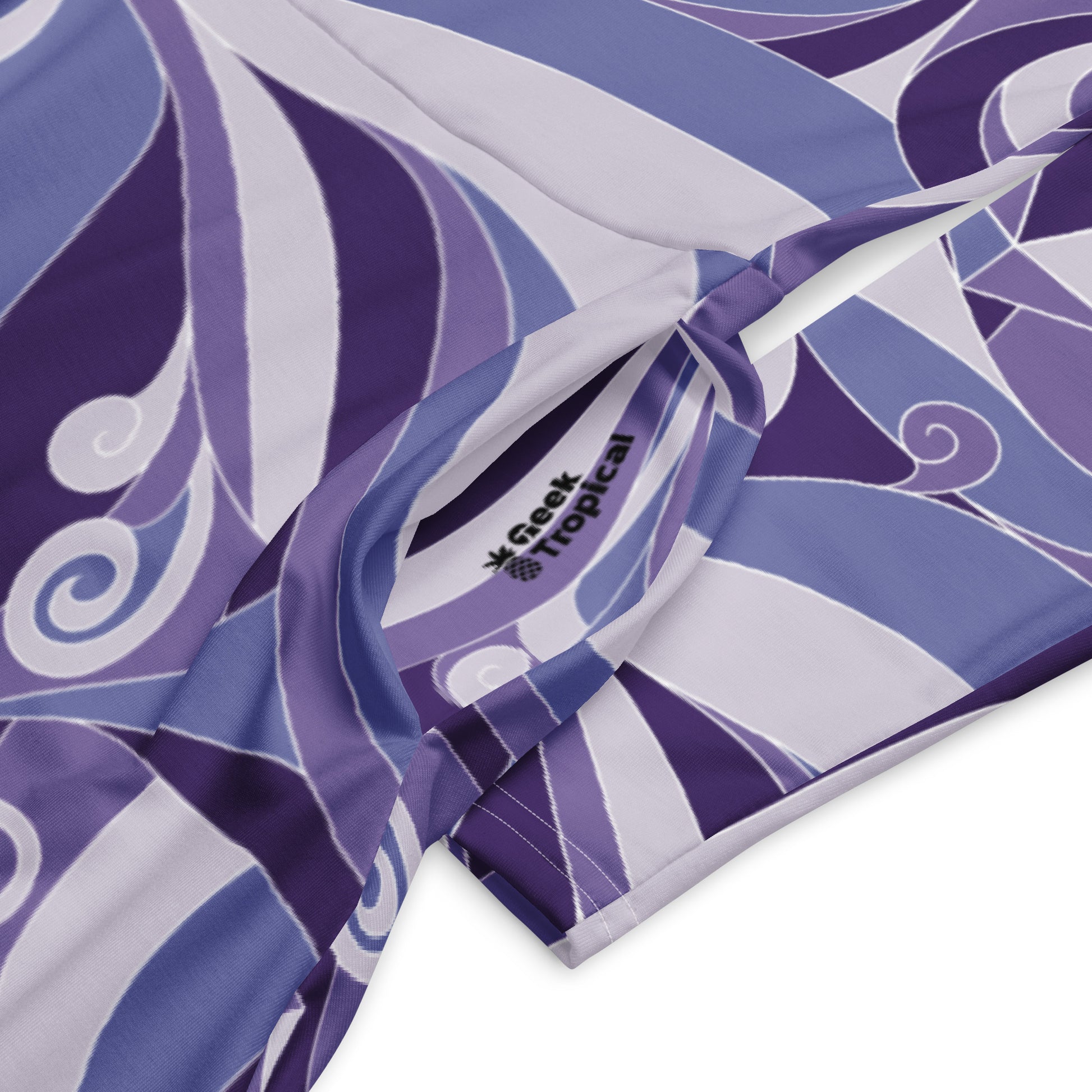Dnd Dice Swirls Purple Long Sleeve Midi Dress 7