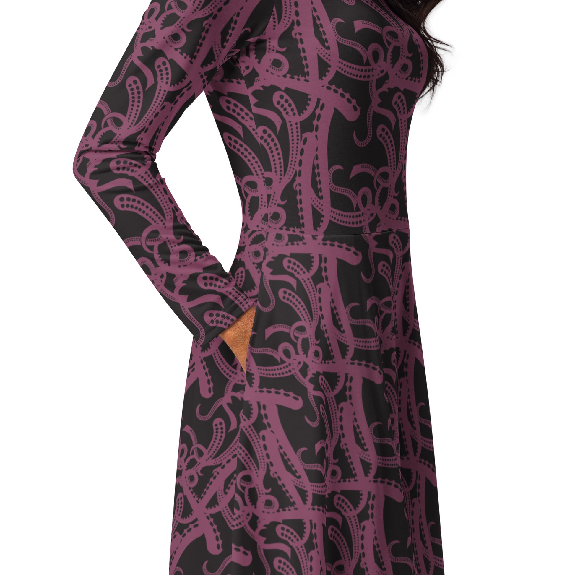 Tentacles of Cthulhu Long Sleeve Midi Dress 5