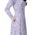 Lilac Anime Bunnies Long Sleeve Midi Dress 5