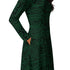 Green Computer Circuits Long Sleeve Midi Dress 5