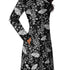 Episodic Moth Black White Night Long Sleeve Midi Dress 6