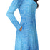 Blue Computer Circuit Board Long Sleeve Midi Dress 5