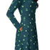 Raining Frogs Dark Teal Long Sleeve Midi Dress 5