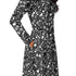 Nerdy Doodles Black Long Sleeve Midi Dress 5