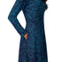 Javascript Computer Code Blue Long Sleeve Midi Dress 5