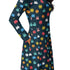 Pixel Monsters Teal Video Game Long Sleeve Midi Dress 5