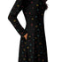 Math Symbols Black Long Sleeve Midi Dress 5