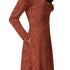 Human Anatomy Red Long Sleeve Midi Dress 5
