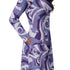 Dnd Dice Swirls Purple Long Sleeve Midi Dress 5