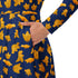 Dinosaur Chicken Nuggets Blue Long Sleeve Midi Dress 6