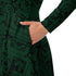 Green Computer Circuits Long Sleeve Midi Dress 6