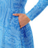 Blue Computer Circuit Board Long Sleeve Midi Dress 6