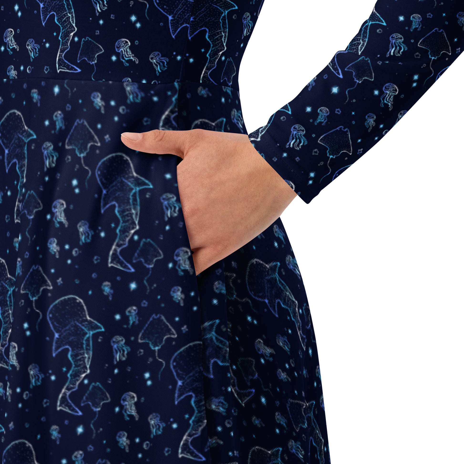 Ocean Giants Long Sleeve Midi Dress 6