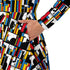 Mondrian Cat Library Long Sleeve Midi Dress 6