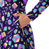 Tabletop RPG Weapons Items Purple Blue Dnd Long Sleeve Midi Dress 6