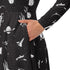 Space Mission Black Outer Space Long Sleeve Midi Dress 6