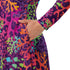 Science Marine Biology Rainbow Coral Long Sleeve Midi Dress 6