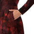 Red Nebula Space Long Sleeve Midi Dress 6