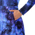 Blue Purple Nebula Space Long Sleeve Midi Dress 6