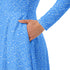 Geometry Blue Math Long Sleeve Midi Dress 6