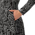 Human Anatomy Black Long Sleeve Midi Dress 6