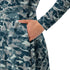Military Fighter Jet Navy Camo Blue Long Sleeve Midi Dress 6