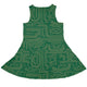 computer circuit board yellow green Dress Geek Nerd 0925 computer print FLOW DESC WRITING