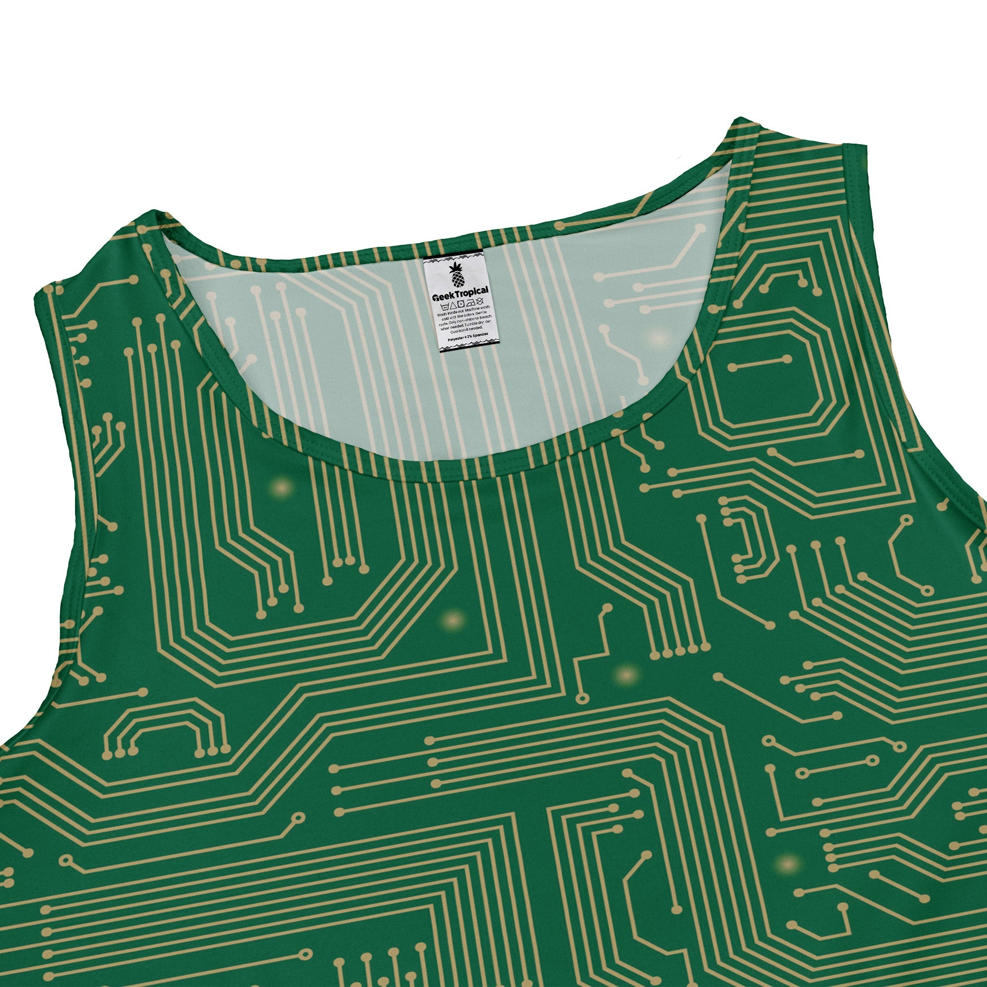 computer circuit board yellow green Dress Geek Nerd 0925 computer print FLOW DESC WRITING