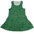 computer circuit board yellow green Dress Geek Nerd 0925 computer print FLOW DESC WRITING