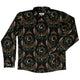 Episodic Death Moth Flow Long Sleeve Button Up Shirt Geek Nerd adult sizing Botany Print Design by Episodic