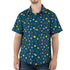 Ready-to-Ship Dnd RPG Dice Blue Button Up Shirt - adult sizing - dnd & rpg print - Maximalist Patterns