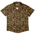 Episodic Autumn Mushroom Collage Button Up Shirt - XS - Hawaiian Shirt - No Pocket -