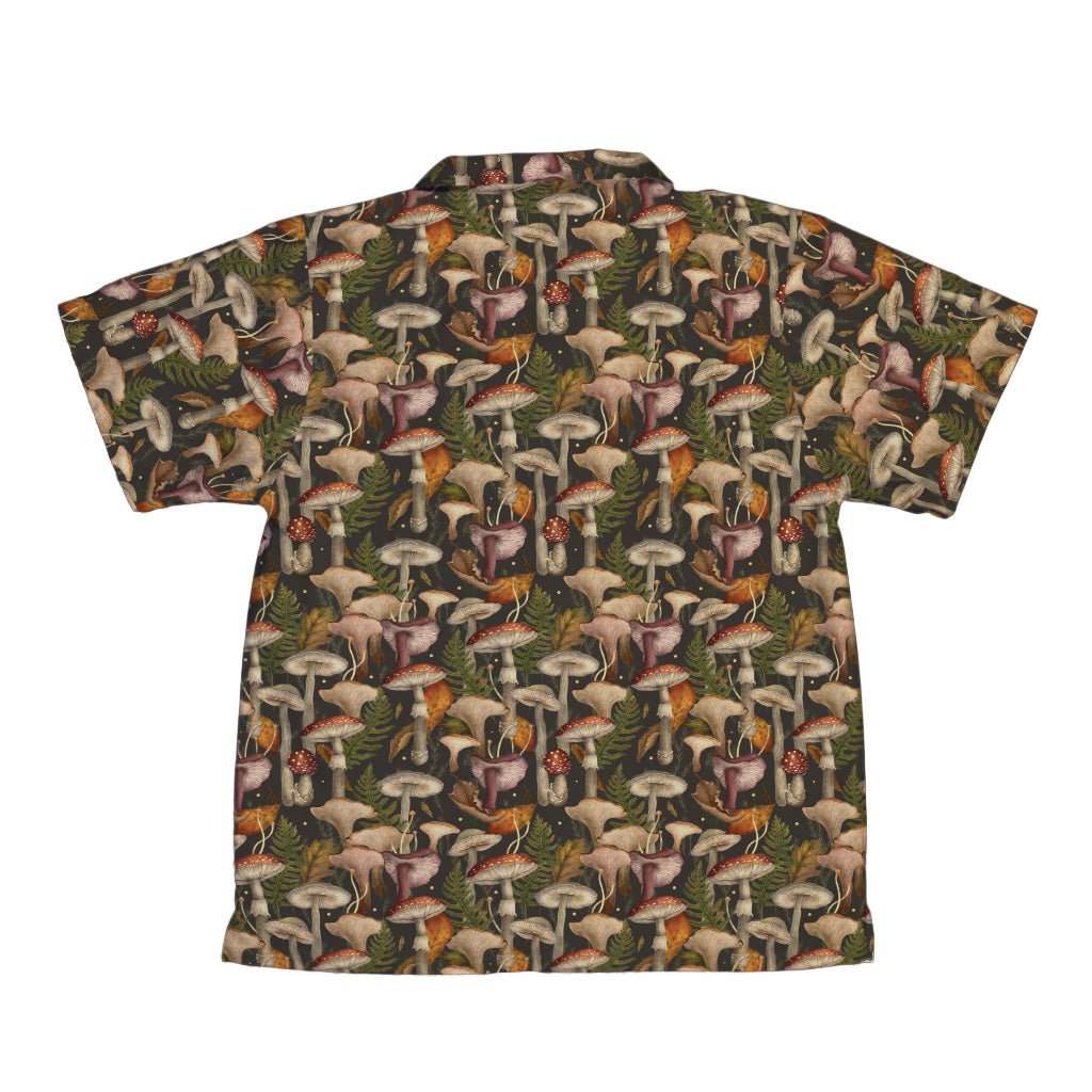 Episodic Autumn Mushroom Collage Youth Hawaiian Shirt - YXS - -