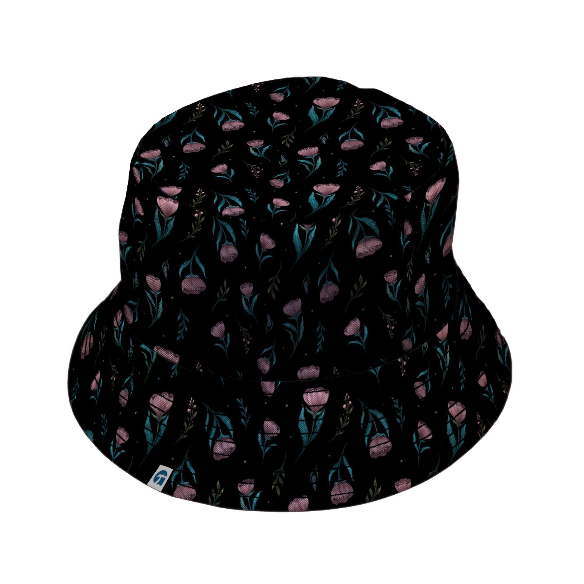 Episodic Blooms Bucket Hat - M - Black Stitching - -