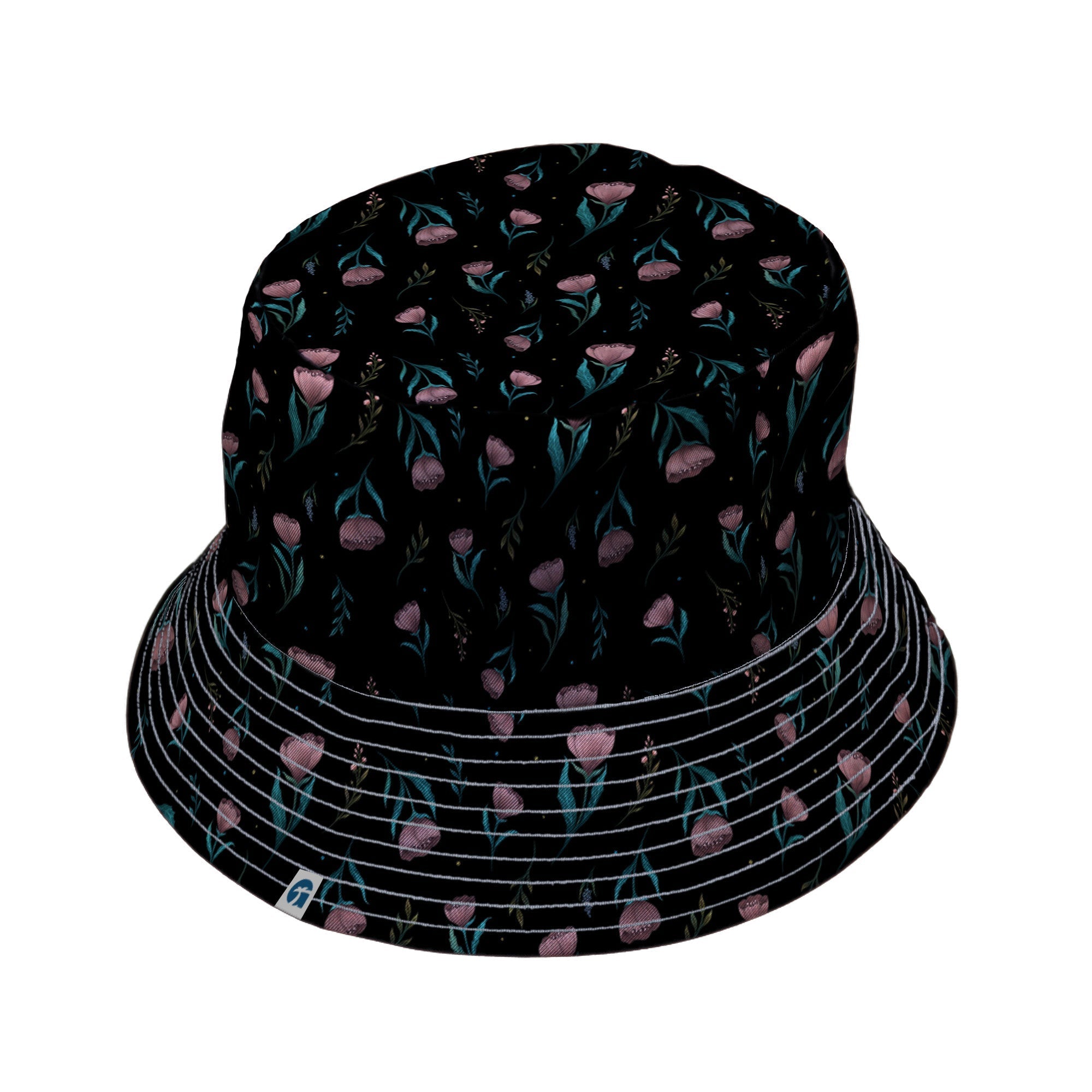 Episodic Blooms Bucket Hat - M - Grey Stitching - -