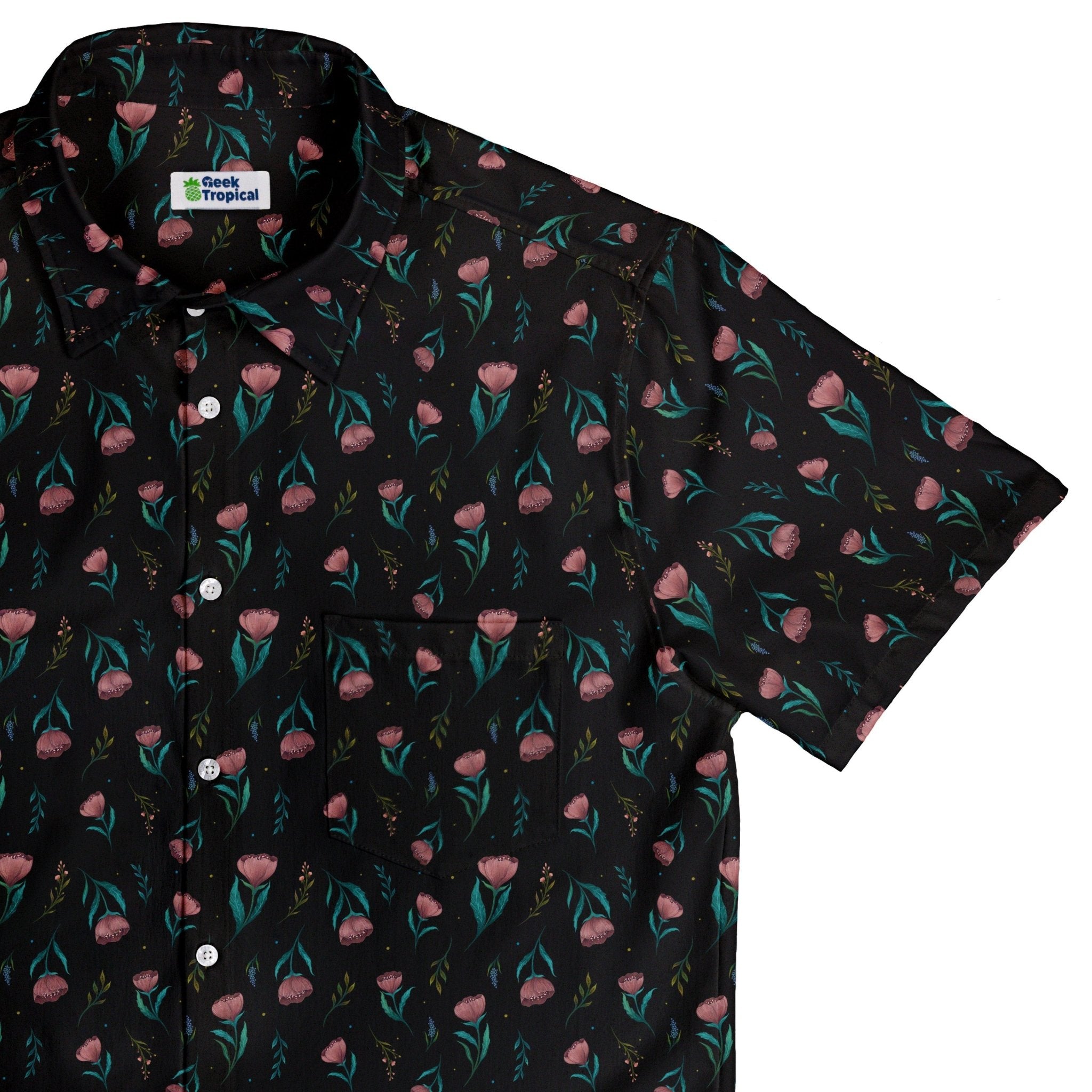 Episodic Blooms Button Up Shirt - XS - Hawaiian Shirt - No Pocket -