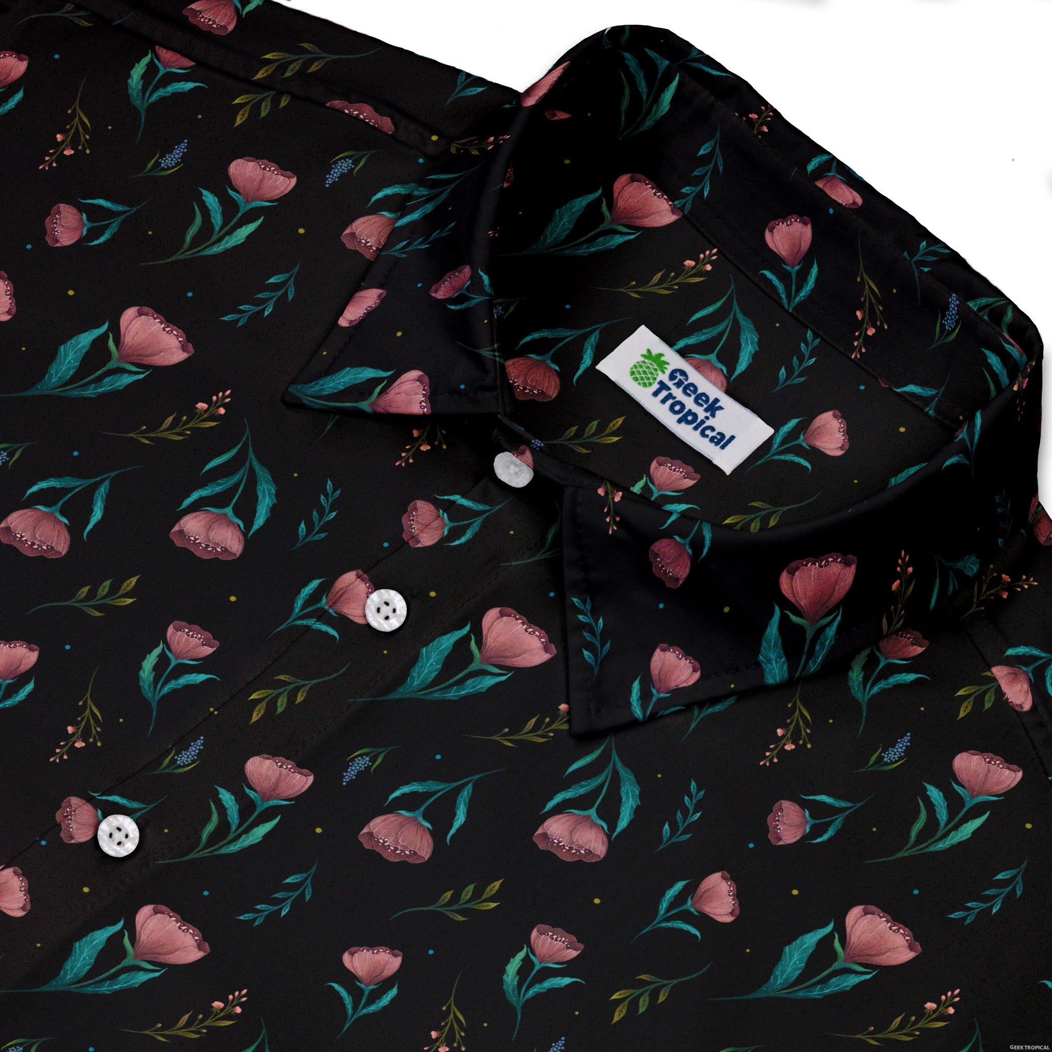 Episodic Blooms Button Up Shirt - XS - Hawaiian Shirt - No Pocket -