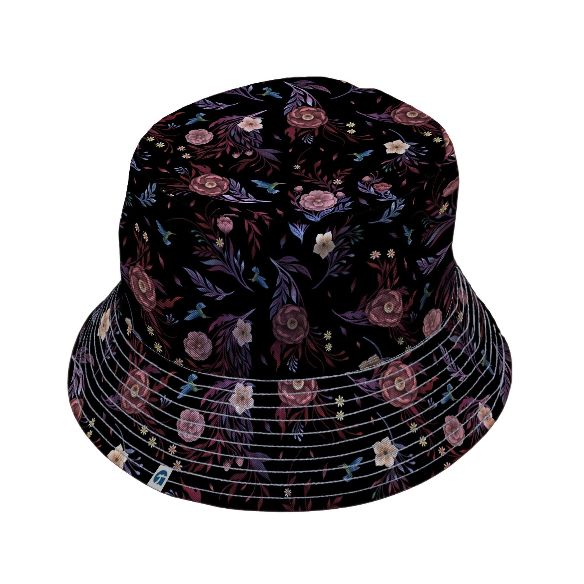 Episodic Camellia Bloom Bucket Hat - M - Grey Stitching - -