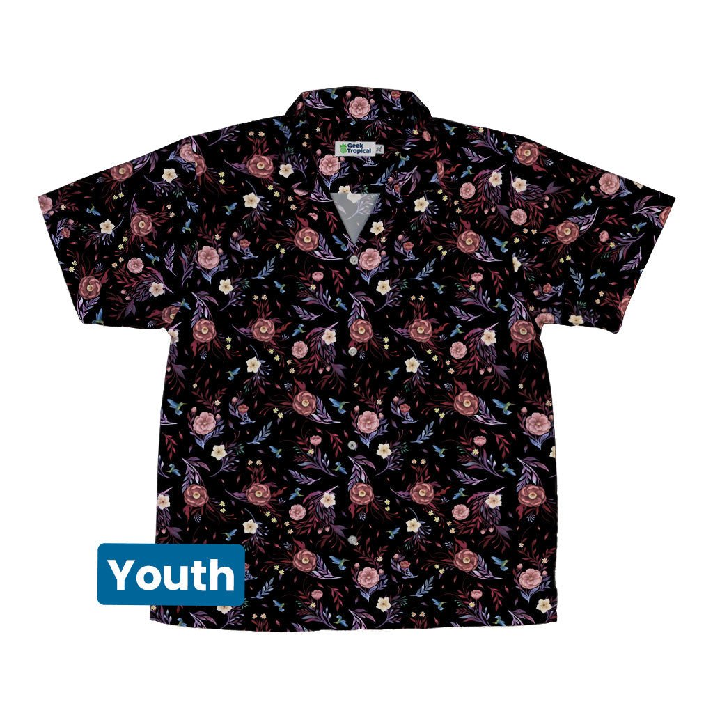Episodic Camellia Bloom Youth Hawaiian Shirt - YXS - -