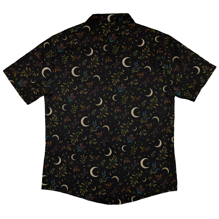 Episodic Crescent Moon Garden Button Up Shirt - XS - Hawaiian Shirt - No Pocket -